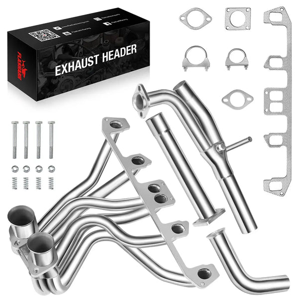 1987-1990 Jeep Wrangler 4.2L 6 Cyl Exhaust Header Flashark