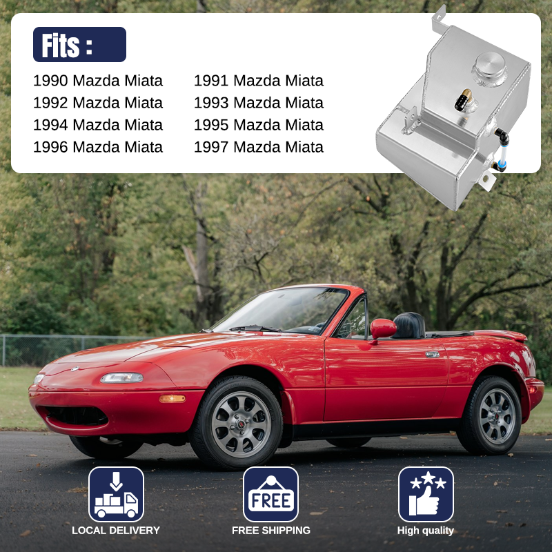 Depósito de refrigerante de aluminio para Mazda Miata NA 1990-1997