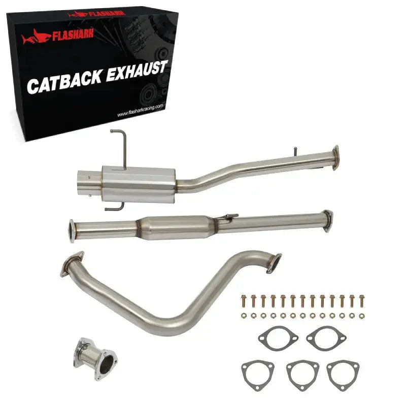 1992-1996 Honda Prelude 2.2L 4" Roll Muffler Tip Racing Exhaust Catback System Flashark