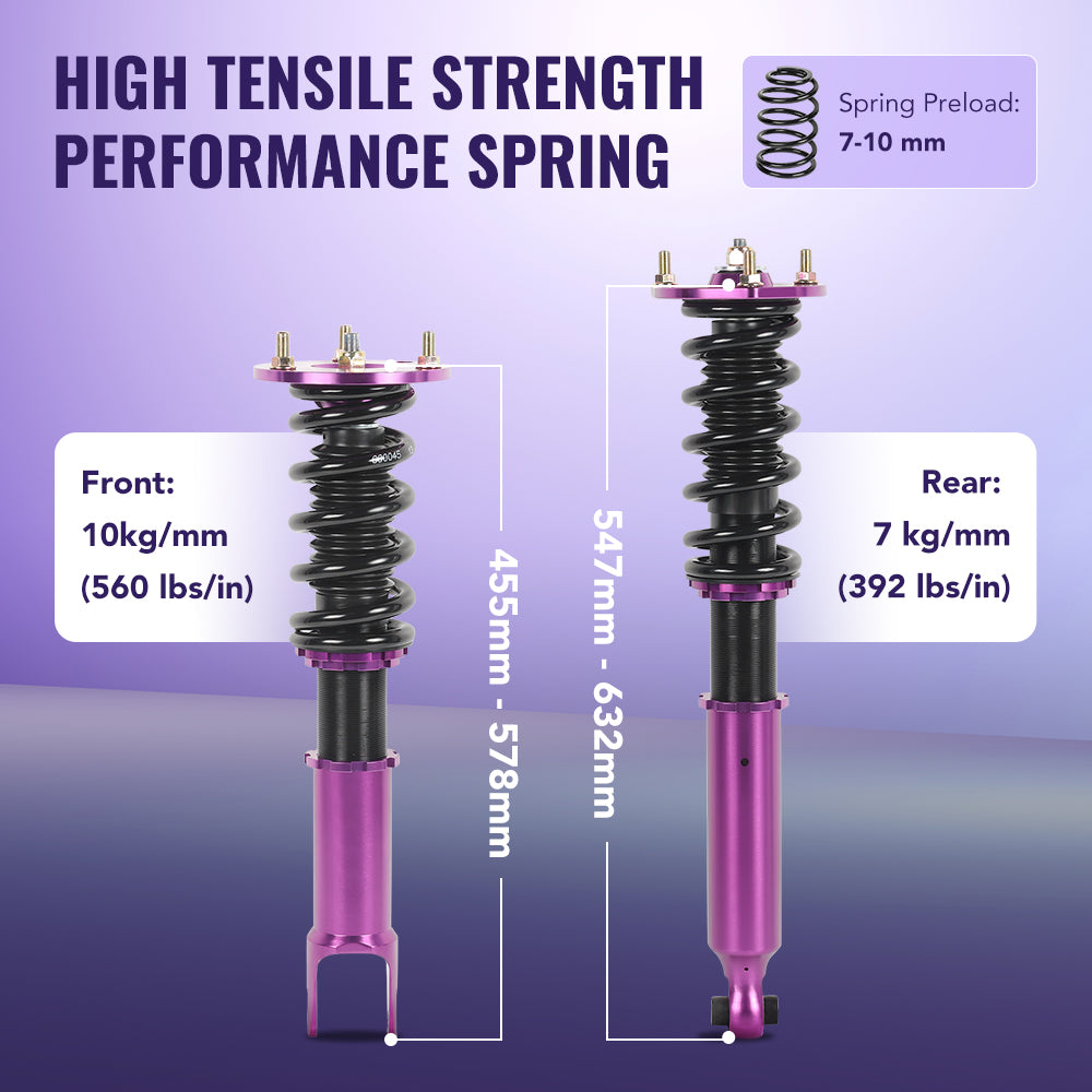Coilovers For 1992-2000 Lexus SC300 & SC400, Toyota Supra 4PCS