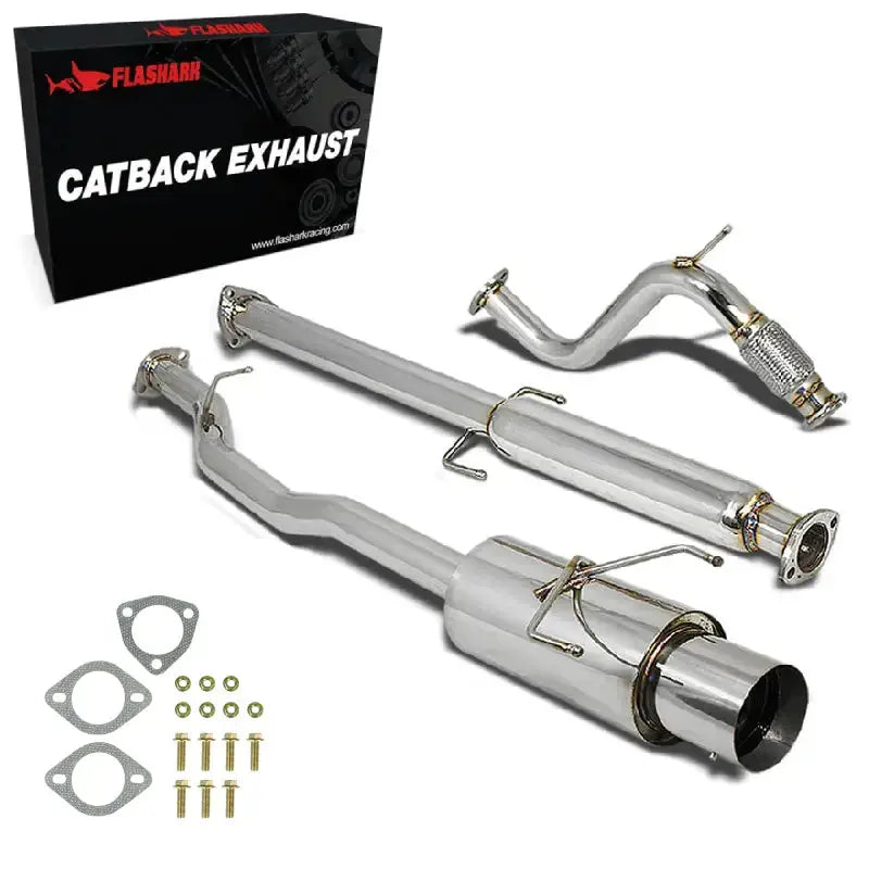 1994-1997 Honda Accord 4.5" Muffler Tip /Cat Back Exhaust System 2.5 Inch Inlet N1 Style 2.2L L4 Engine Flashark