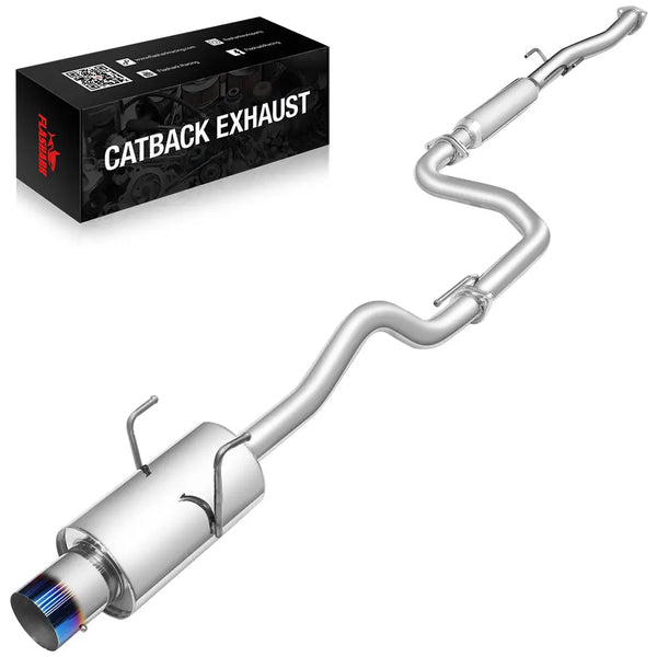 1994-2001 Honda Integra GS/RS/LS with 4" Burnt rolled Tip N1 Style Catback Exhaust System Flashark