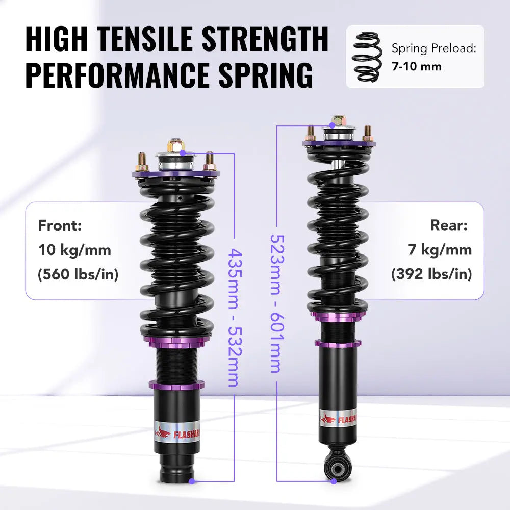 1996 - 2001 Honda CR-V Coilover Shock Absorbers Struts 4PCS Flashark