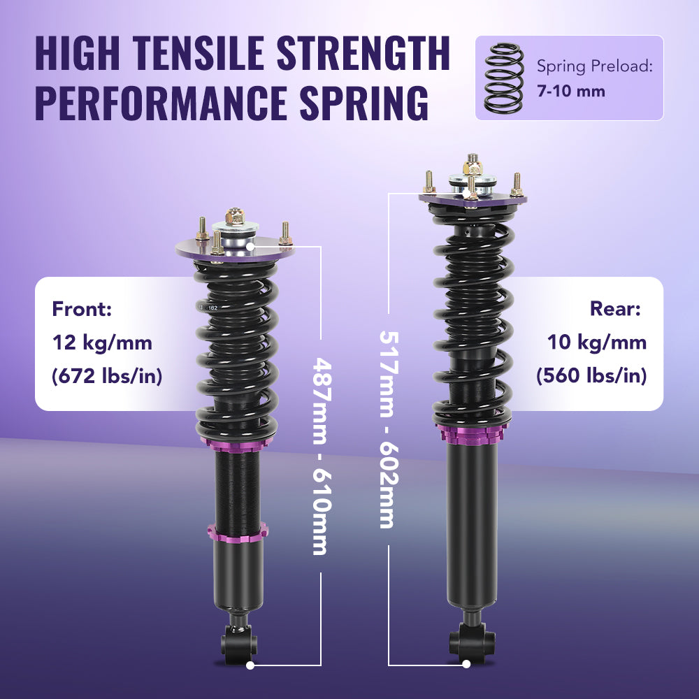 1998-2007 Lexus IS300/IS200 Toyota Altezza/Mark II Coilovers Height Adjustable 4PCS