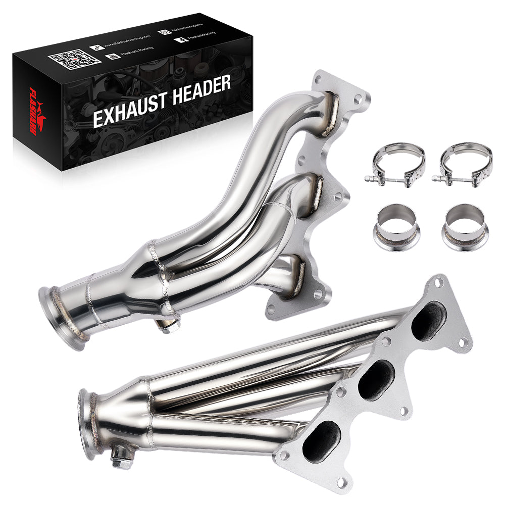 Colectores de escape de tubo largo para Chevy/GMC Silverado/Avalanche/Sierra 1500 4.8L/5.3L/6.0L (1999-2006) con entrada de aire frío opcional.