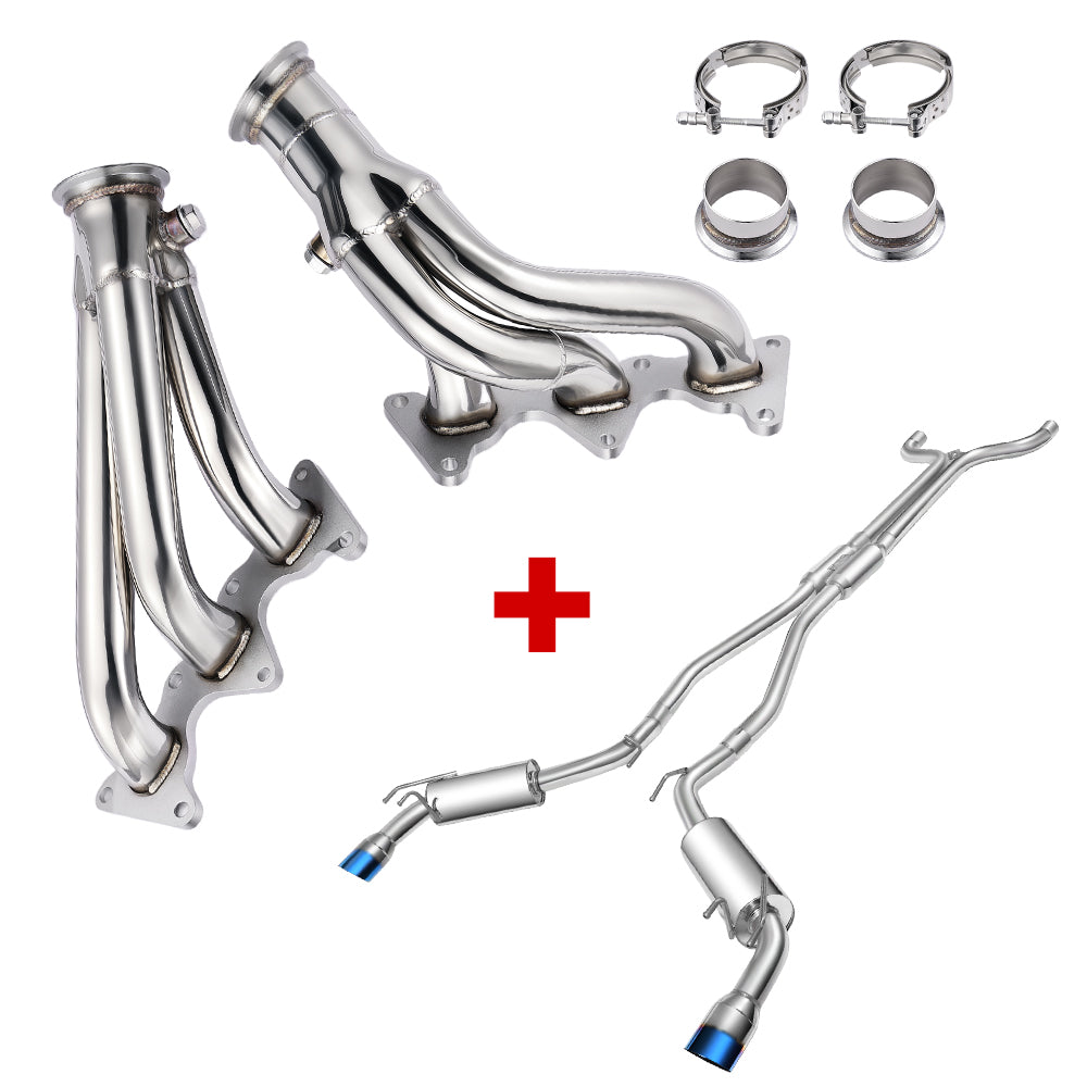 Colectores de escape de tubo largo para Chevy/GMC Silverado/Avalanche/Sierra 1500 4.8L/5.3L/6.0L (1999-2006) con entrada de aire frío opcional.