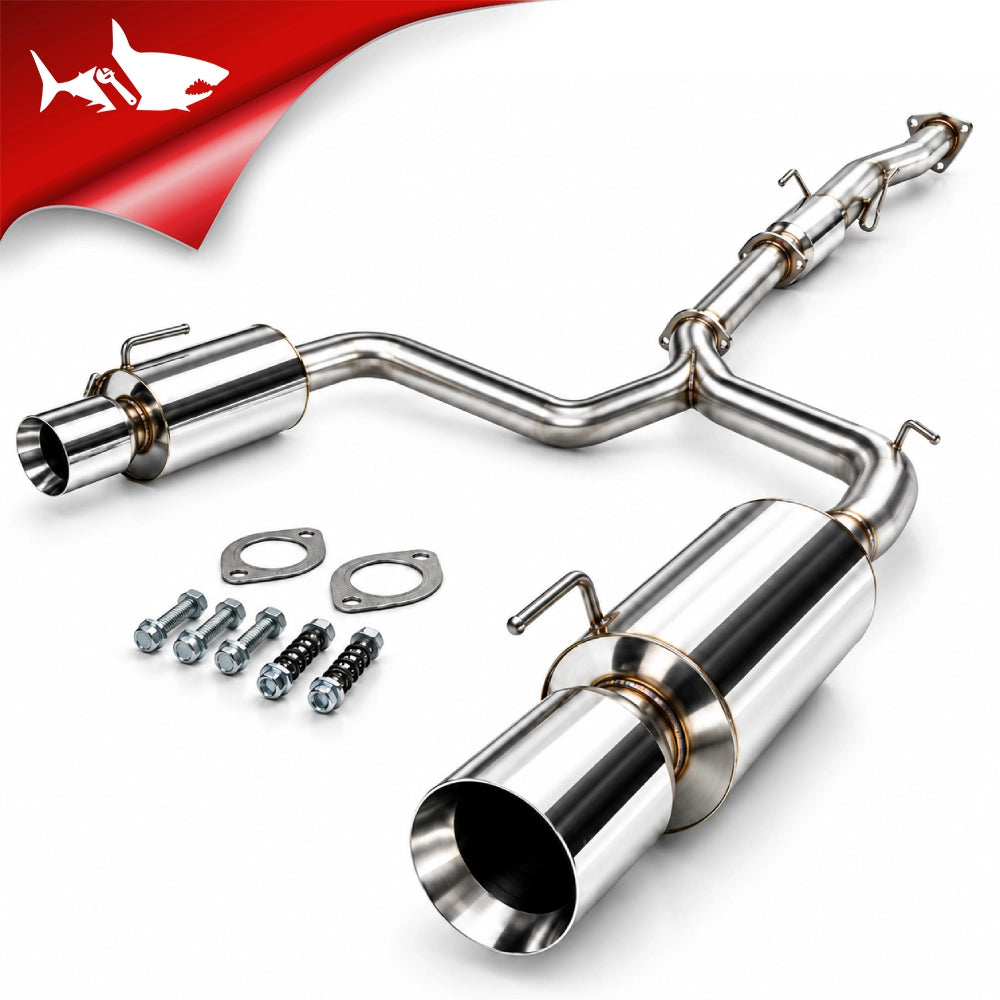 Sistema de escape Catback para Hyundai Tiburon GT/SE 2003-2006丨Punta de silenciador enrollada de 4 pulgadas丨Solo para 2.7L V6 2 Puertas