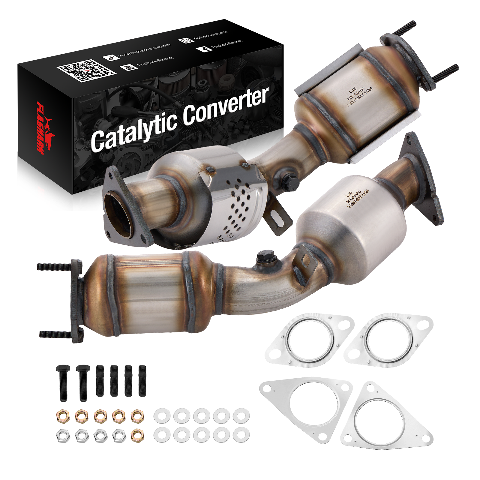 Kit de convertidor catalítico de 2 piezas para Infiniti G37, Q50, G35, FX35, M35, M37 y Nissan 350Z y 370Z (2007-2020)