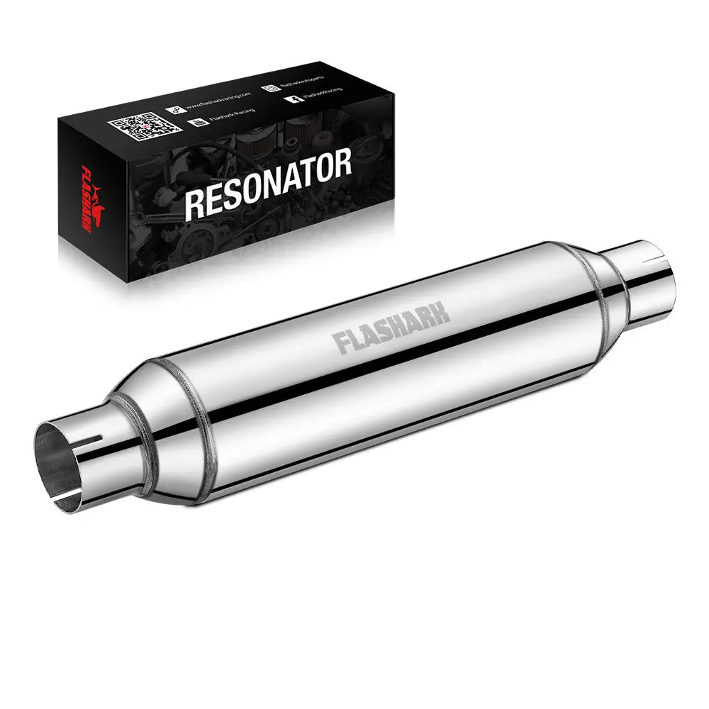 2.5 in. Inlet, 12 in. Overall Exhaust Resonator 4 in 2.5 in. Inlet, 12 in. Overall Exhaust Resonator 4 in