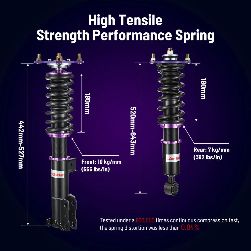 2000-2005 Mitsubishi Eclipse Coilover Shock Absorbers Struts 4PCS Flashark