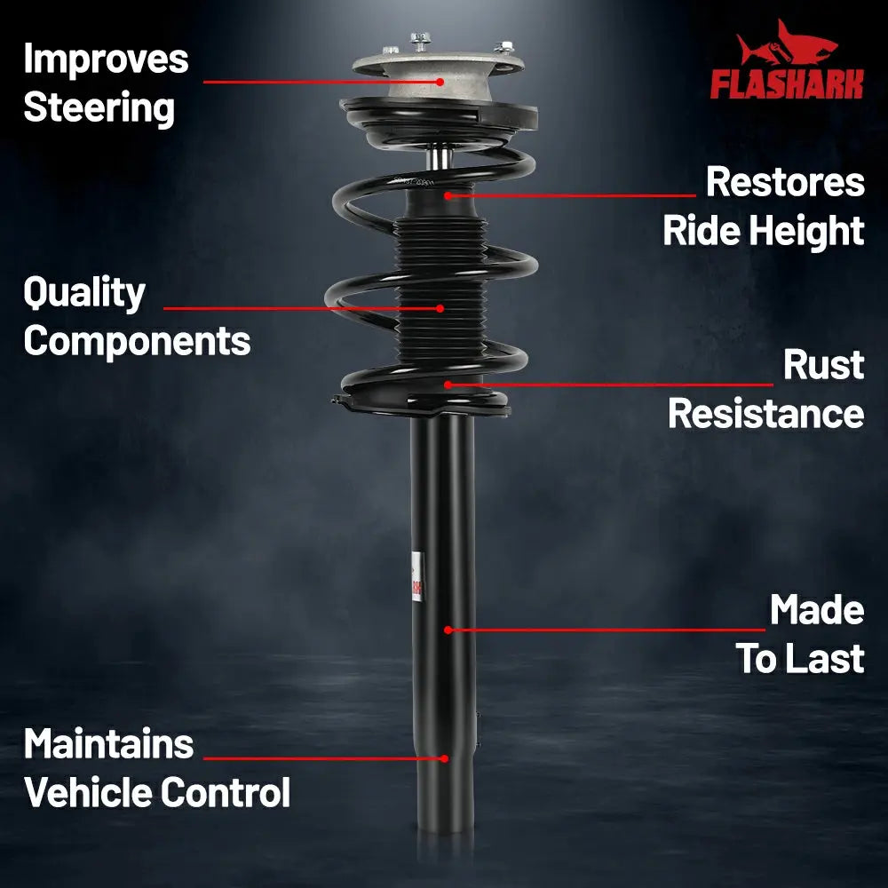 2001-2005 BMW 320i Front Strut and Spring Assembly 2PCS Flashark