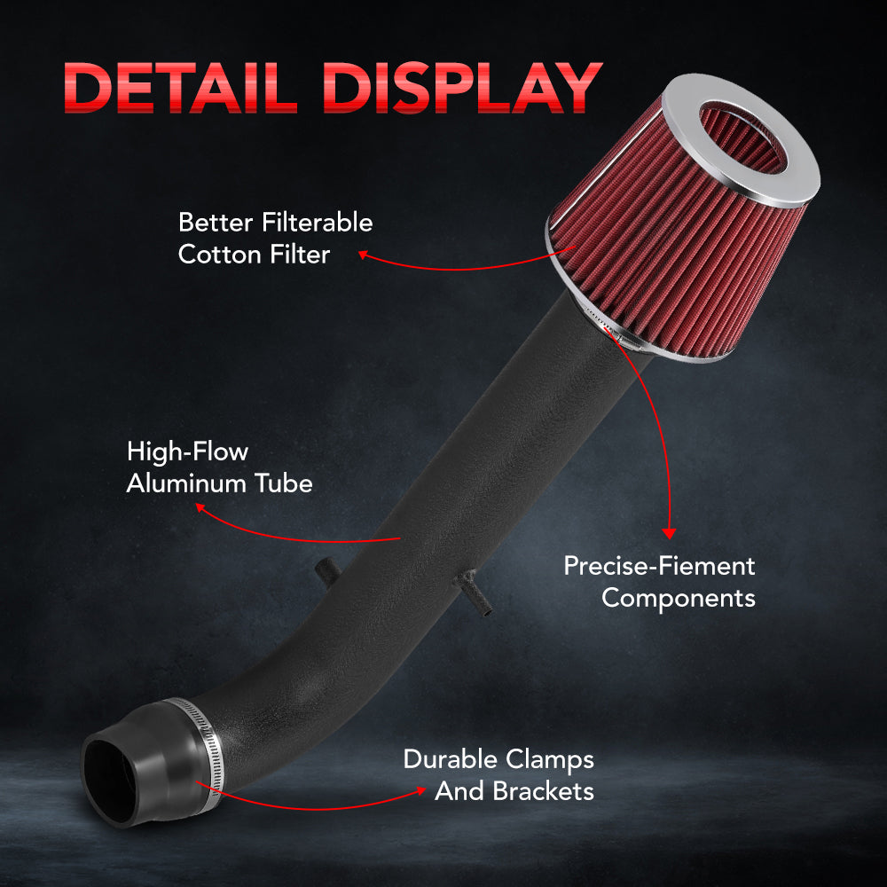Kit de admisión de aire frío de alto flujo de aluminio para Honda Civic CX DX LX 1996-2000