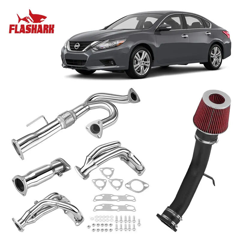 2002-2006 Nissan Altima Exhaust Header Air Intake Kit All-In-One Kit Flashark