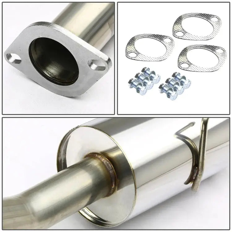 2002-2006 Nissan Sentra SE-R Spec V 2.5L B15 QR25DE I4 Catback Exhaust w/ 4" Muffler Tip Flashark