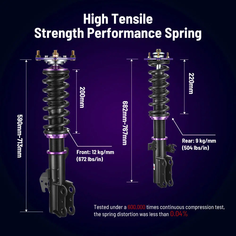 2002-2008 Toyota Camry Lexus ES350 Coilover Shock Absorbers 4PCS Flashark