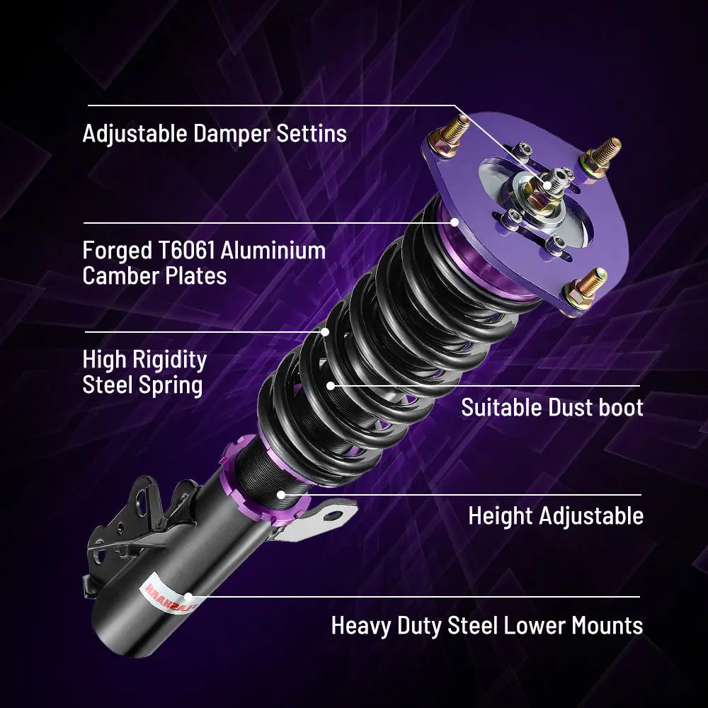 2002-2008 Toyota Camry Lexus ES350 Coilover Shock Absorbers 4PCS Flashark