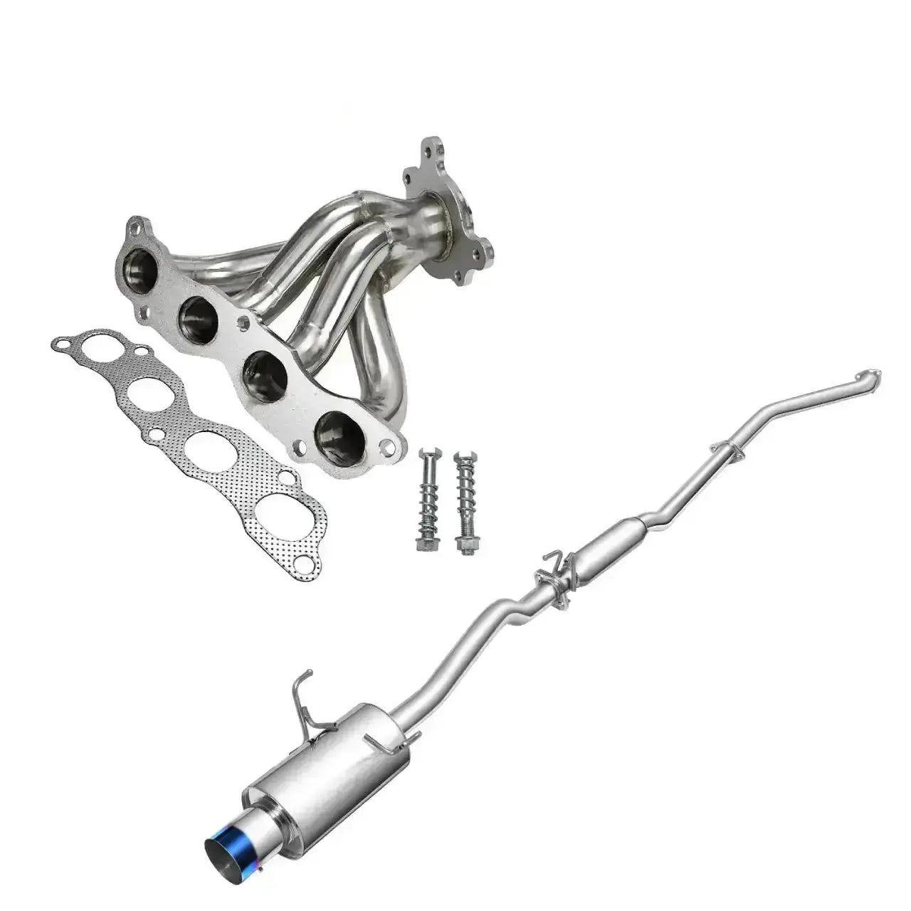 2002-2005 Honda Civic Si 2.0L Exhaust Header/Catback Exhaust All-In-One Kit Flashark