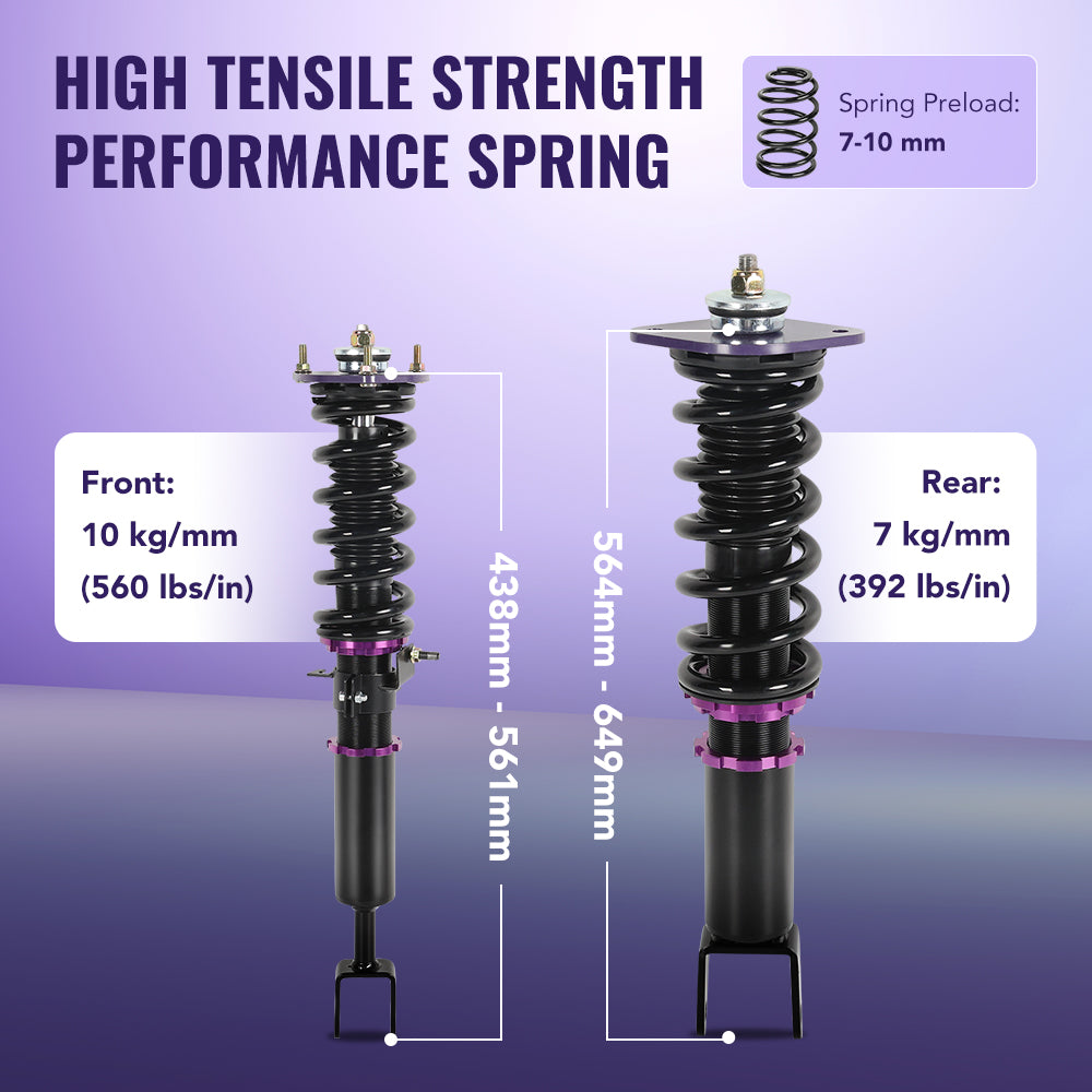 2003-2008 Nissan Fairlady 350Z Z33 Coilover Shock Absorbers Struts 4PCS