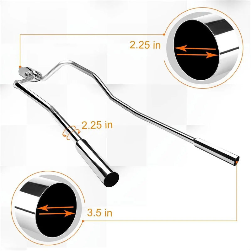 2004-2008 Ford F150 SuperCab/Super Crew Catback Exhaust System w/ 3.5-inch Muffler 4.6L 5.4L Flashark