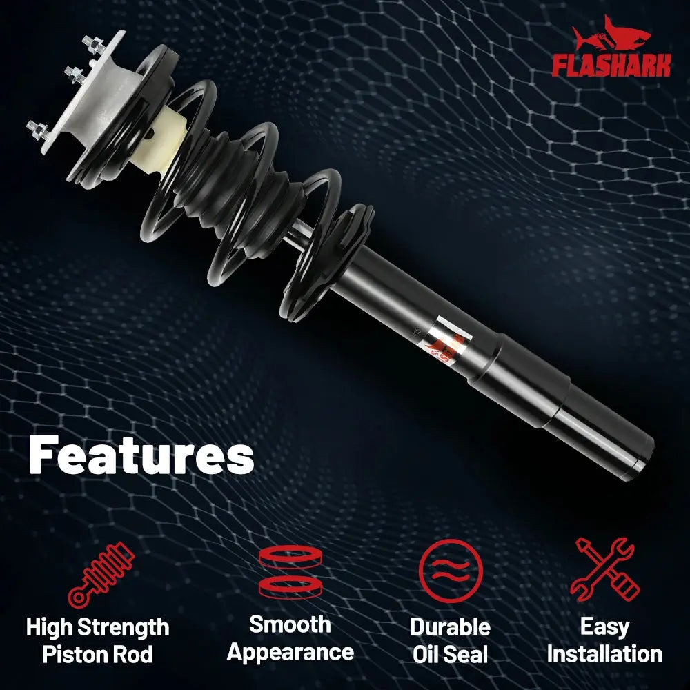 2004-2010 BMW 525i 528i 530i 535i 5-Series E60 E61 Front Strut and Spring Assembly 2PCS Flashark