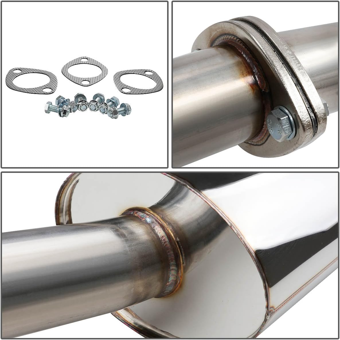 2005-2010 Chevy Cobalt & Pontiac G5 2.2L DOHC Stainless Steel Catback Exhaust System w/ 3.5-inch Muffler Rolled Tip