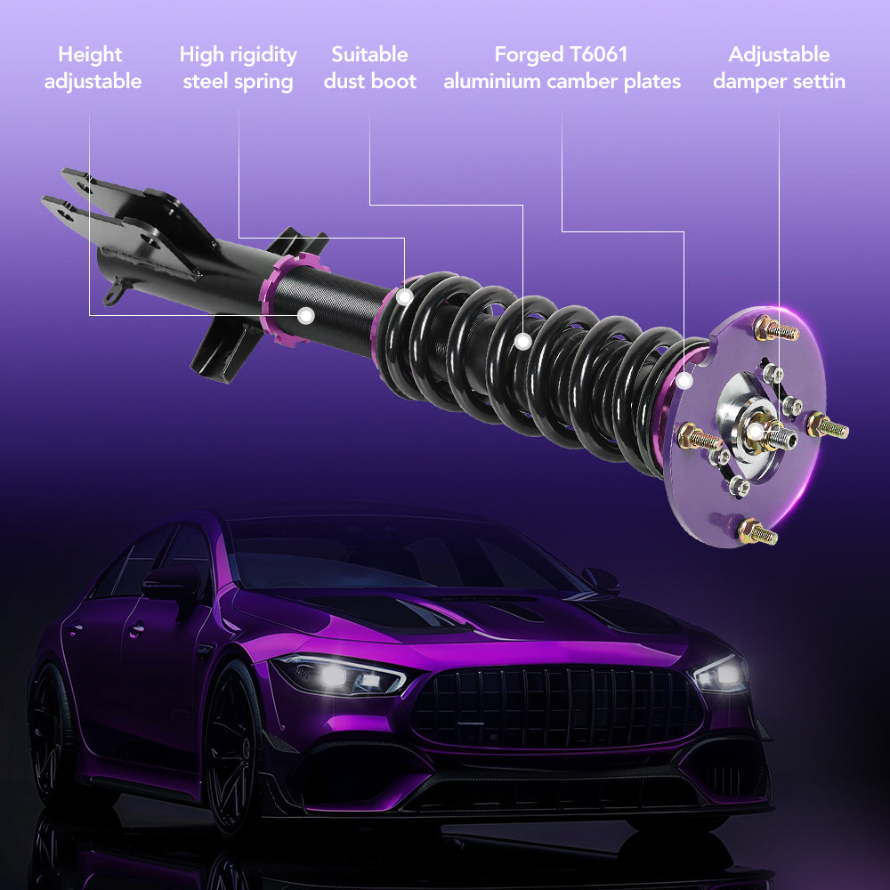 4 amortiguadores ajustables en altura para Ford Mustang (2005-2014)