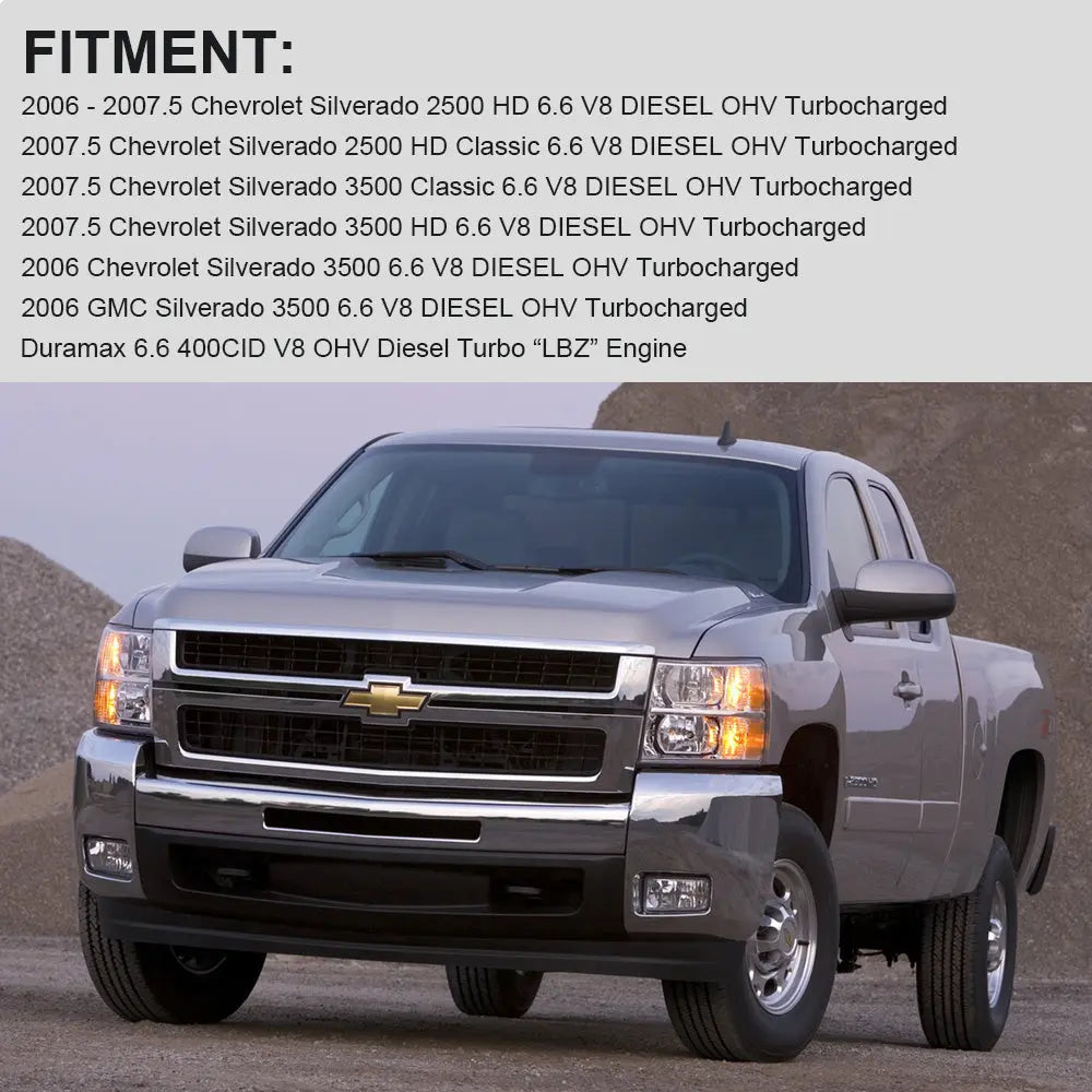 2006-2007.4 6.6L Chevy Silverado Classic GMC Duramax LBZ Diesel EGR Delete Kit (Upgraded) Flashark
