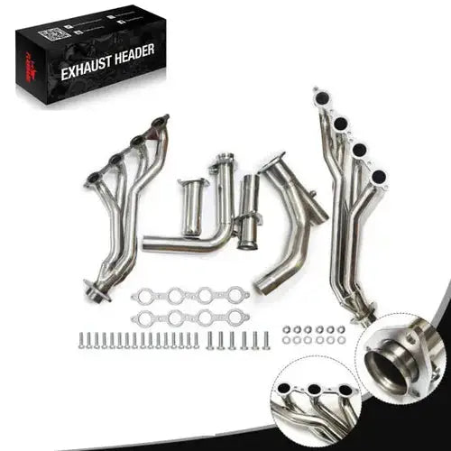 2007-2008 Chevrolet Silverado Sierra 1500 4.8L 5.3L 6.0L 6.2L 2WD Exhaust Header Air Intake Kit All-In-One Kit Flashark