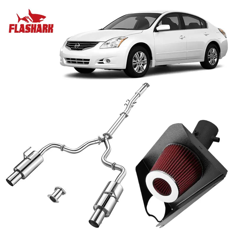 2007-2012 Nissan Altima Catback Exhaust Air Intake Kit All-In-One Kit Flashark