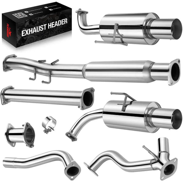 2007-2012 Nissan Altima V6 4" Rolled Muffler Tip Catback Exhaust System Flashark