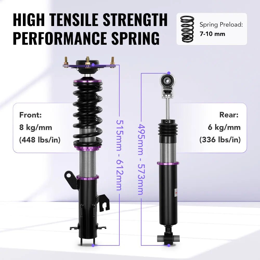 2007-2012Nissan Sentra 32-Way Damping Coilover Shock Absorbers Struts | Flashark Flashark