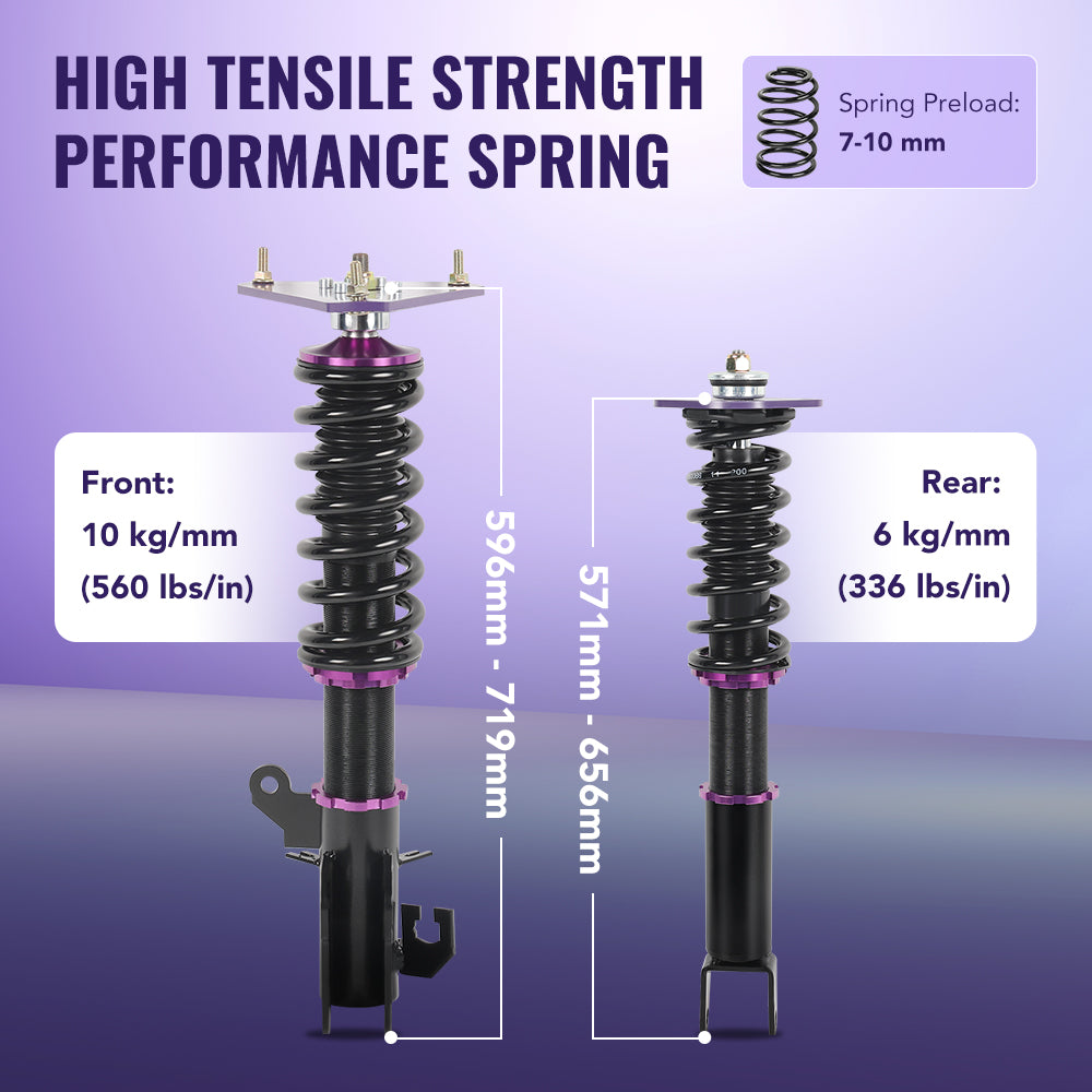 2007-2014 Nissan Altima L32 4DR/6CYL U32 2DR/4CYL Coilover Shock Absorbers Struts 4PCS