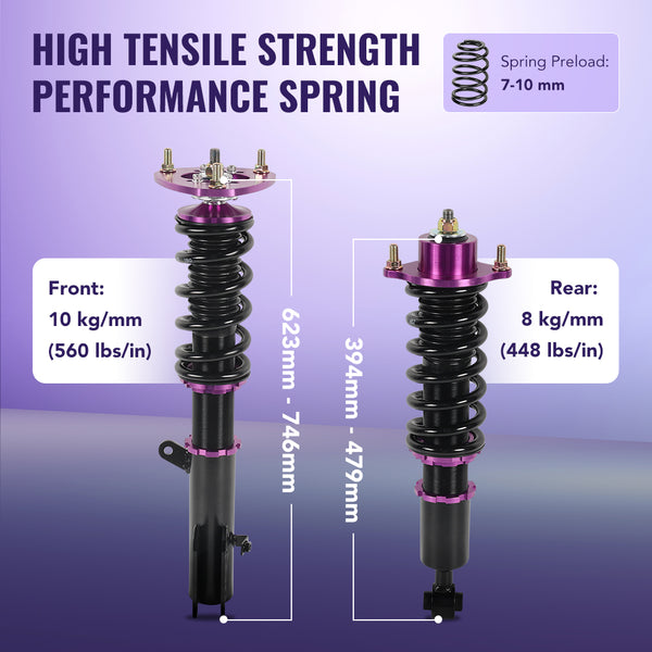 Adjustable Coilovers for 2007-2017 Dodge Caliber, Jeep Compass, Patriot 4PCS