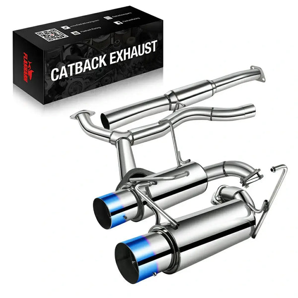 2008-2014 Subaru Impreza WRX STI Catback Exhaust System w/ Dual Burnt Tip Flashark