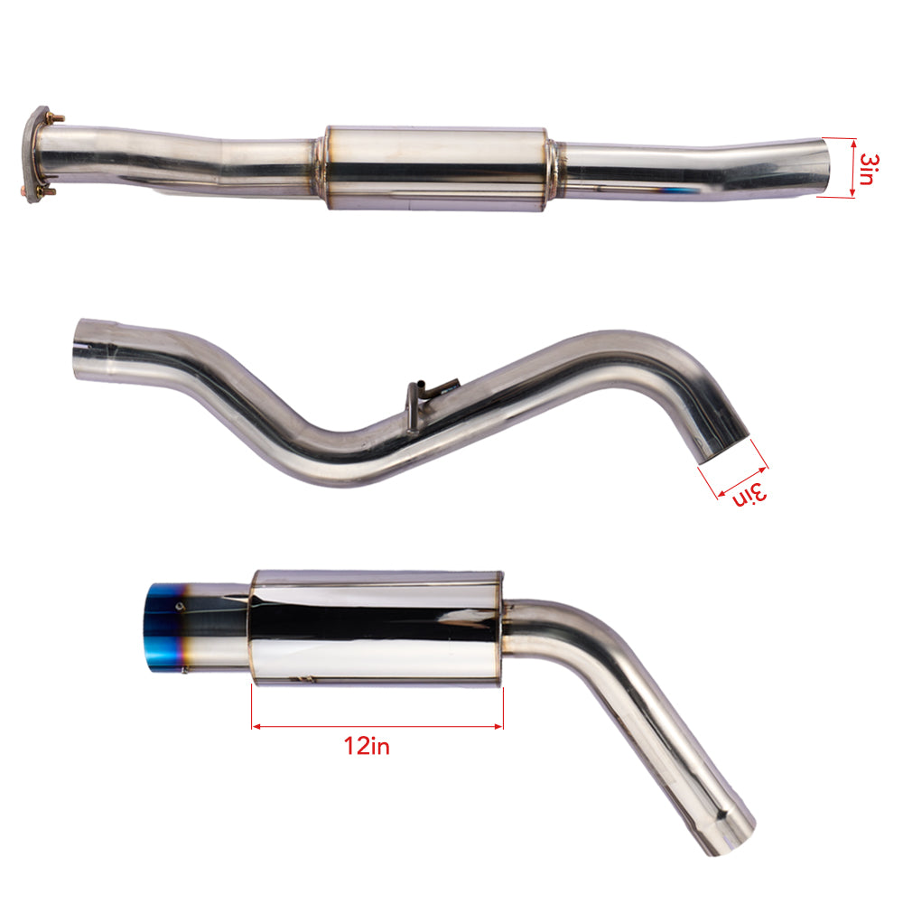 Sistema de escape Cat-Back para Subaru WRX Sedán 2008-2021 y Subaru WRX STI Sedán 2011-2021