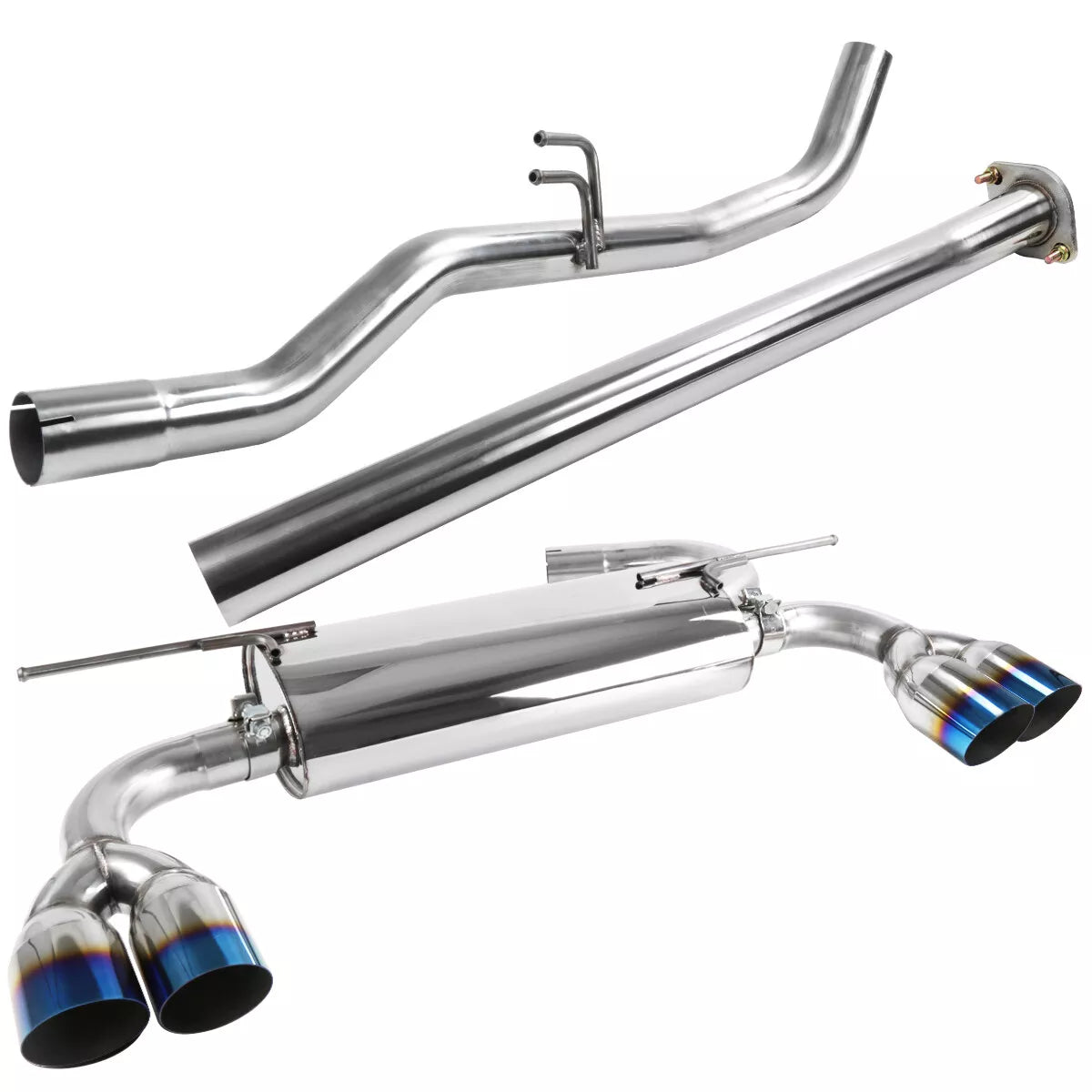 2009-2014 Hyundai Genesis Coupe 2.0L Catback Exhaust System w/ N1 Burnt Quad Tip