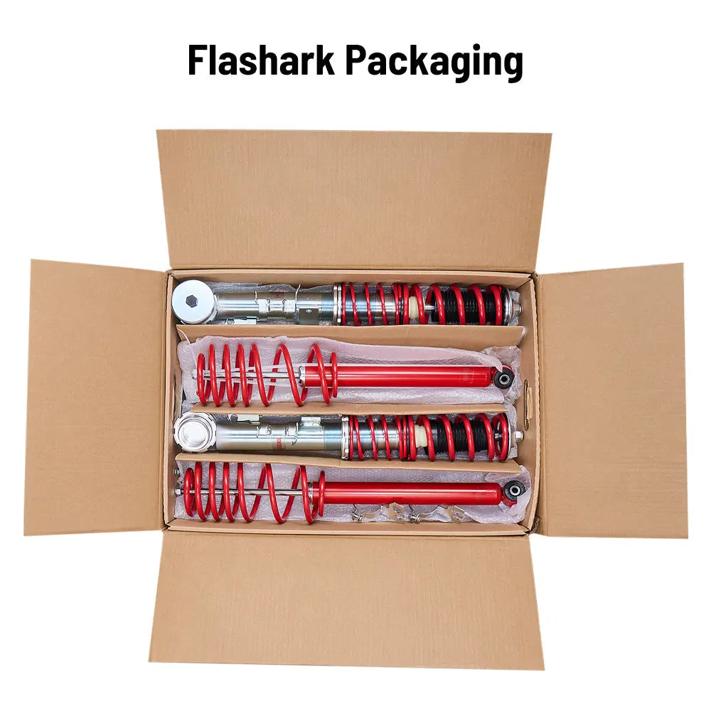 2009 - 2017 VW Polo Typ 6R and 6C 1.2, 1.4, 1.6, 1.4 TDi, 1.6TDi Coilover Shock Absorbers Struts 4PCS Flashark