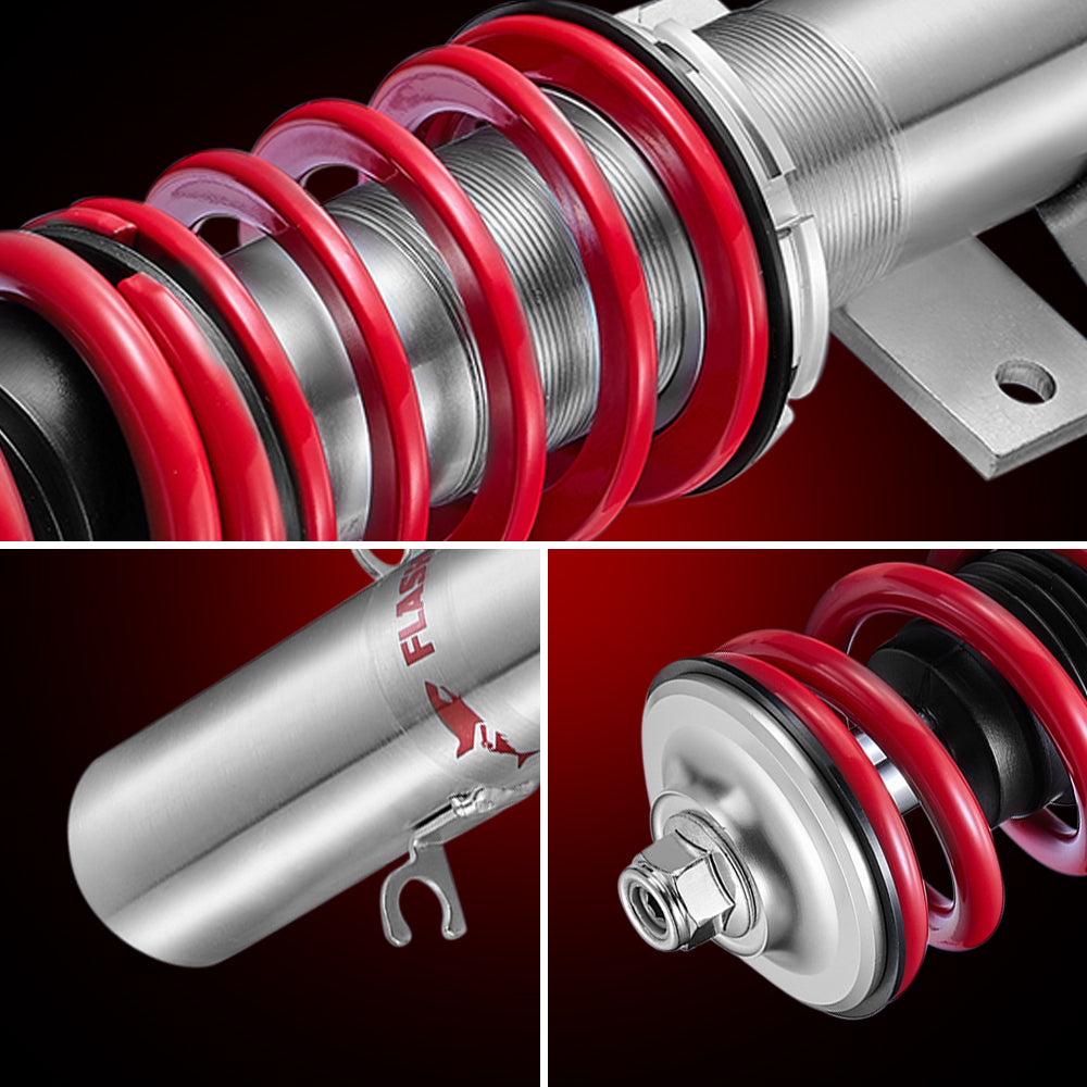 Amortiguadores tipo coilover 4 piezas para Volkswagen VW Polo tipo 6R y 6C 1.2, 1.4, 1.6, 1.4 TDi, 1.6TDi 2009-2017