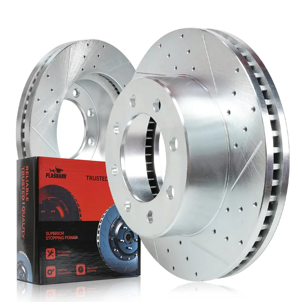 2009-2018 Dodge Ram 2500 3500 Brake Rotors and Pads Kit - Front and Rear Flashark