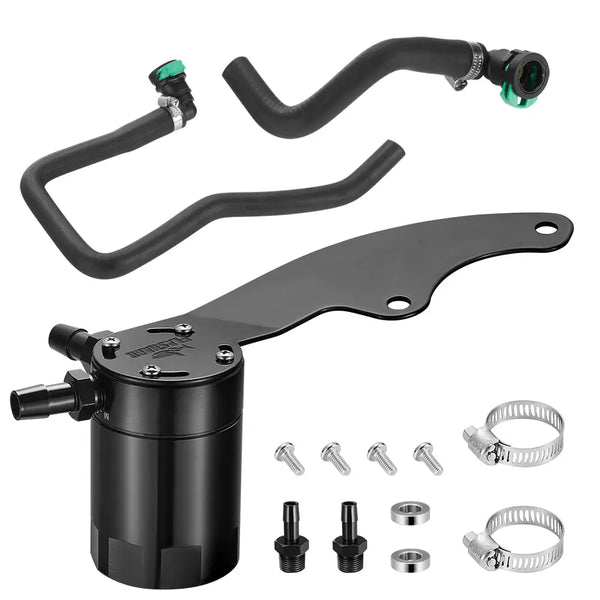 2011-2014 Ford Mustang GT Baffled Oil Catch Can Kit Flashark
