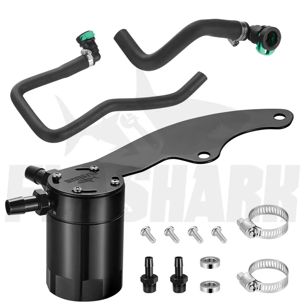 2011-2014 Ford Mustang GT Baffled Oil Catch Can Kit Flashark