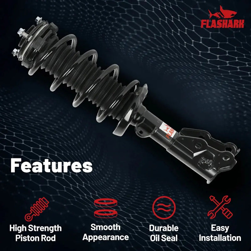 2012-2015 Honda Civic Coupe EX LX DX Front Strut and Spring Assembly 2PCS Flashark