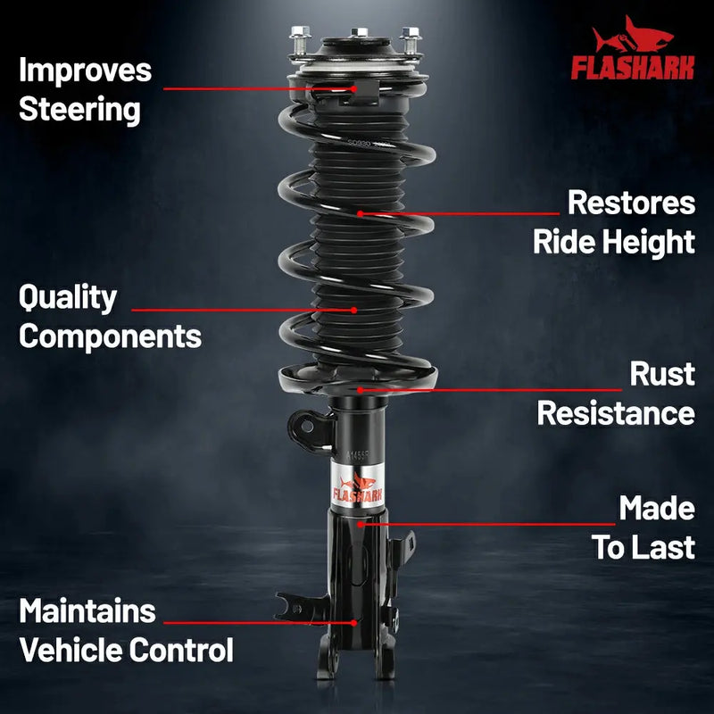 2012-2015 Honda Civic Coupe EX LX DX Front Strut and Spring Assembly 2PCS Flashark