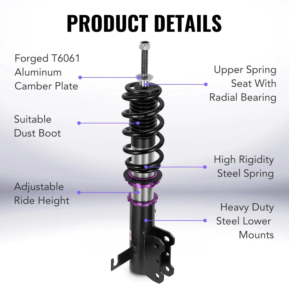 2013-2015 Chevrolet Malibu 32-Way Damping Coilover Shock Absorbers Struts | Flashark Flashark