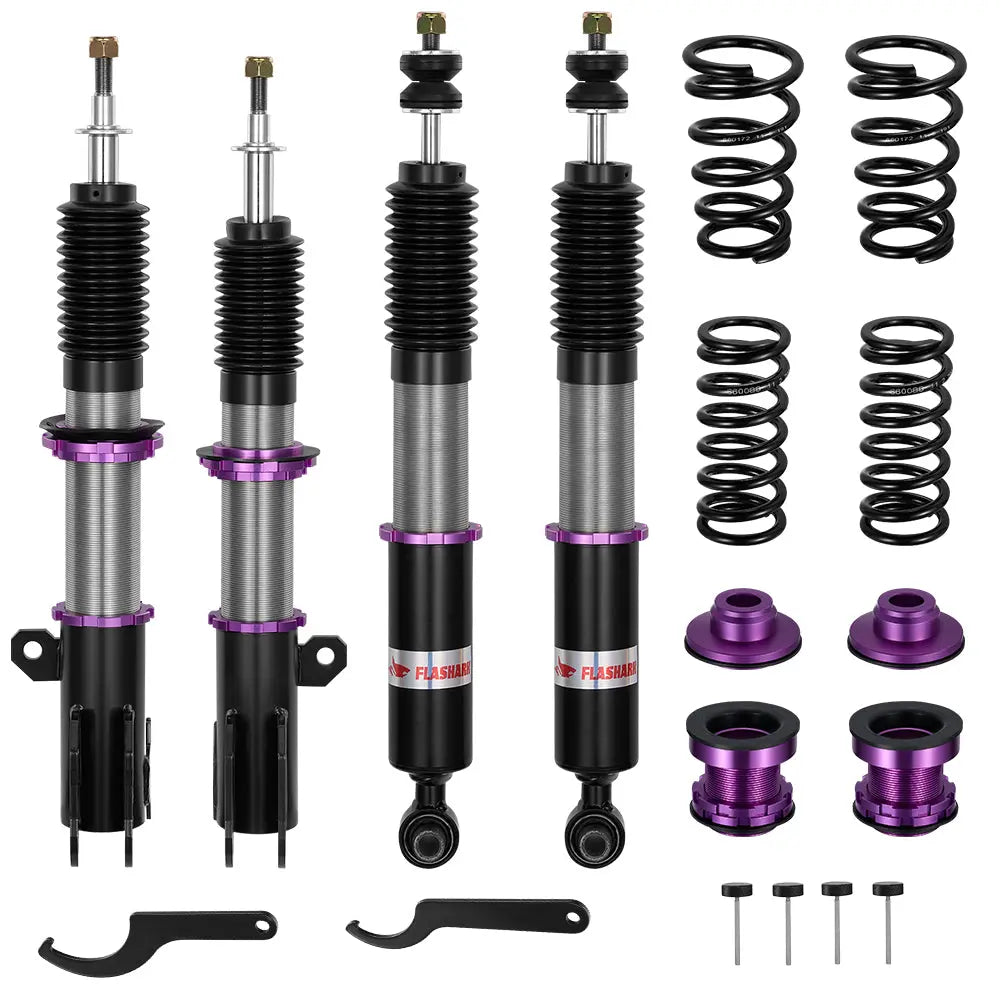 2013-2019 Toyota Yaris Hatchback (XP130/XP150) 32-Way Damping Coilover Shock Absorbers Struts | Flashark Flashark