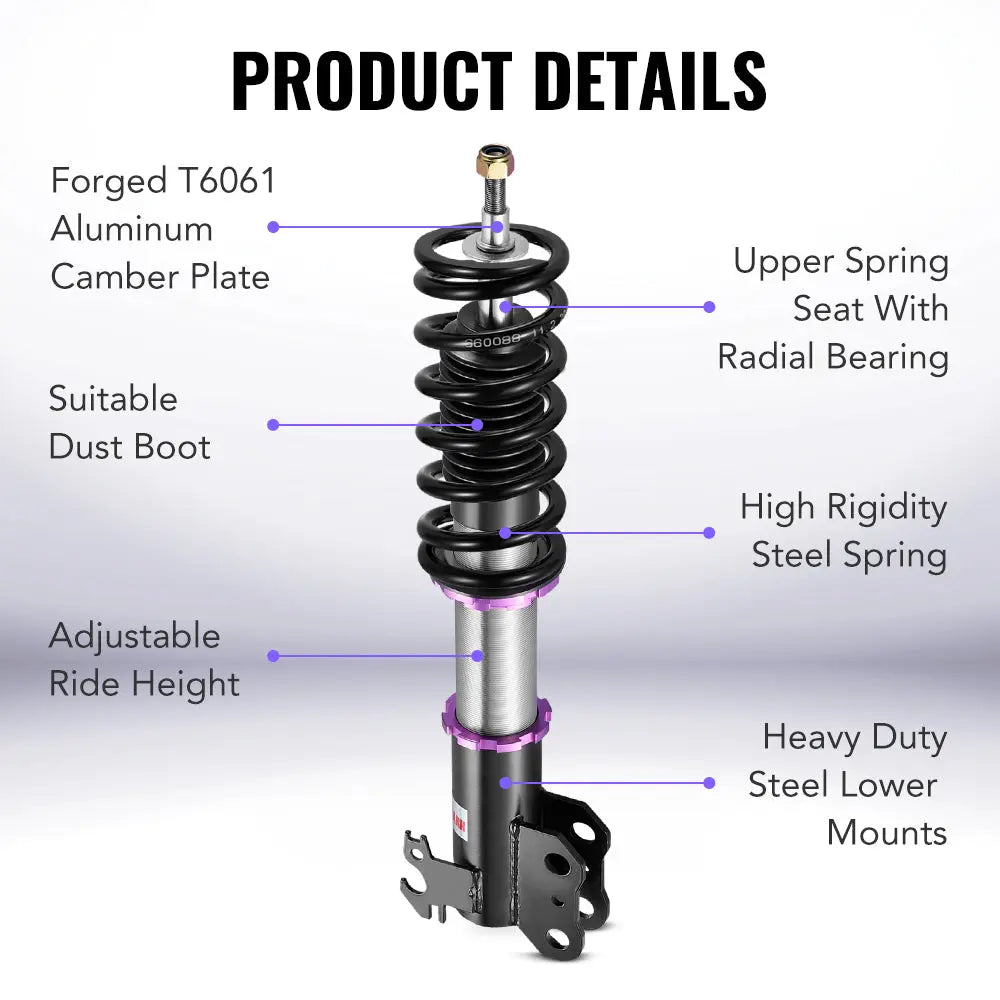 2013-2019 Toyota Yaris Hatchback (XP130/XP150) 32-Way Damping Coilover Shock Absorbers Struts | Flashark Flashark