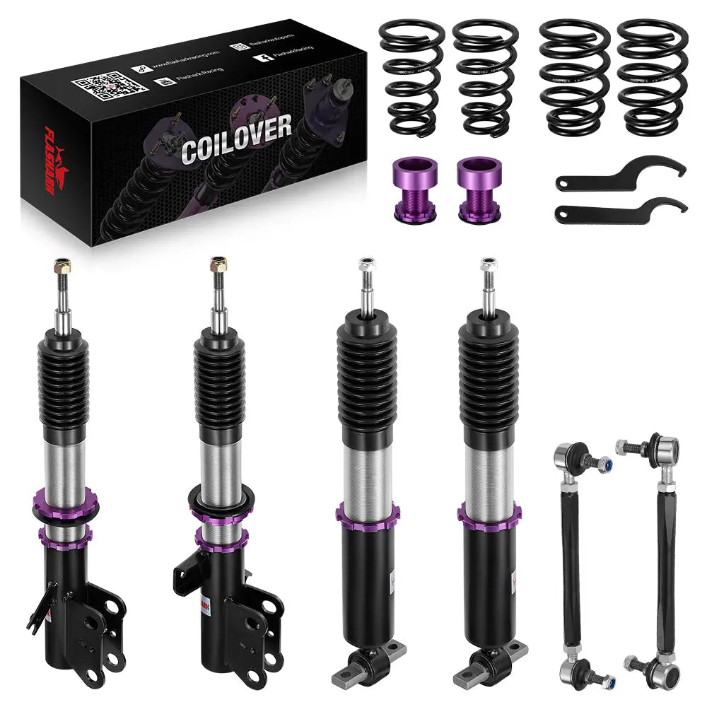 2013-2020 Ford Fusion Coilover Shock Absorbers Struts w/ 32-Way Damping Force Adjustment Flashark