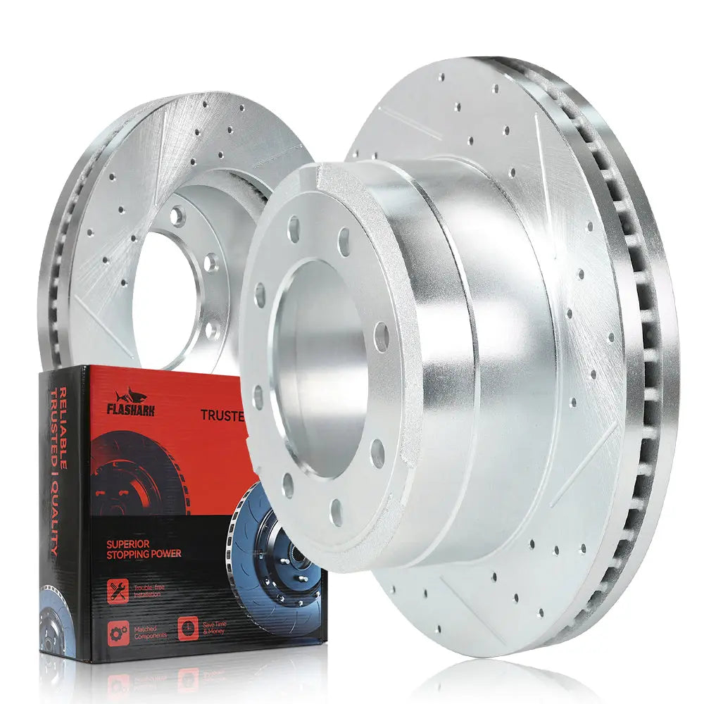 2013-2022 Ford Super Duty F250 F350 Brake Rotors and Pads Kit - Front and Rear Flashark