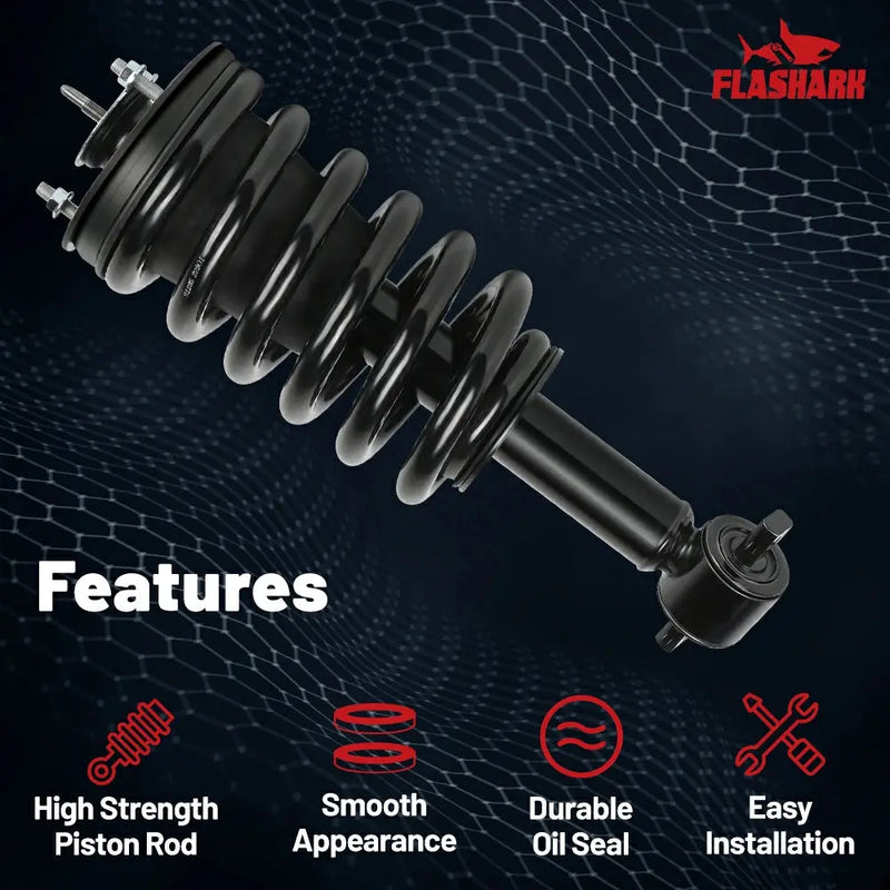 2014-2018 Chevy GMC Sierra 1500 4WD Front Strut and Spring Assembly 2PCS Flashark