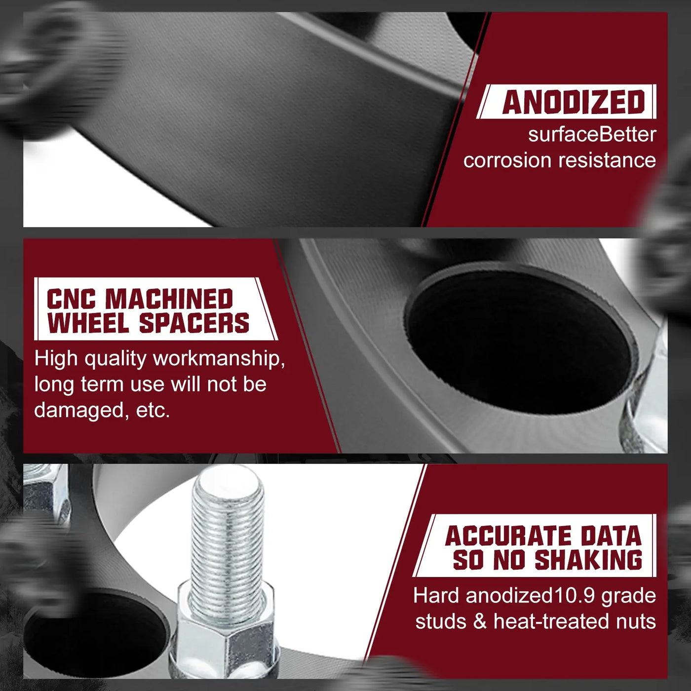 2014-2022 Dodge Ram 2500 3500 / 1988-2013 Chevrolet Silverado GMC 8X6.5" Wheel Spacers 4PCS Flashark